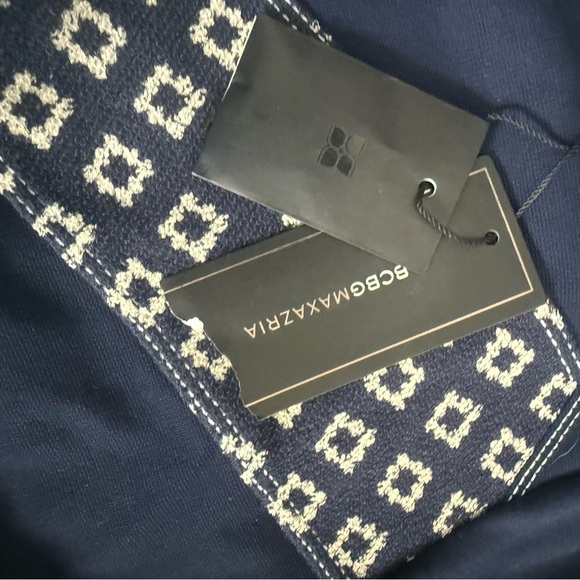 New BCBGMaxAzria Bohemian Indie Long Sleeve Women’s Navy Blue Shirt - Picture 7 of 7